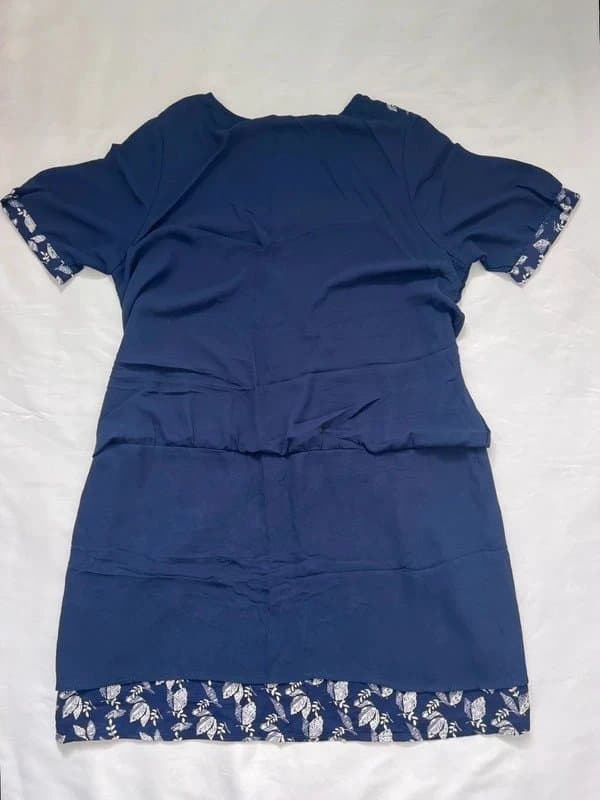 Lady Story Navy layered floral embellished mini dress from Lady Story