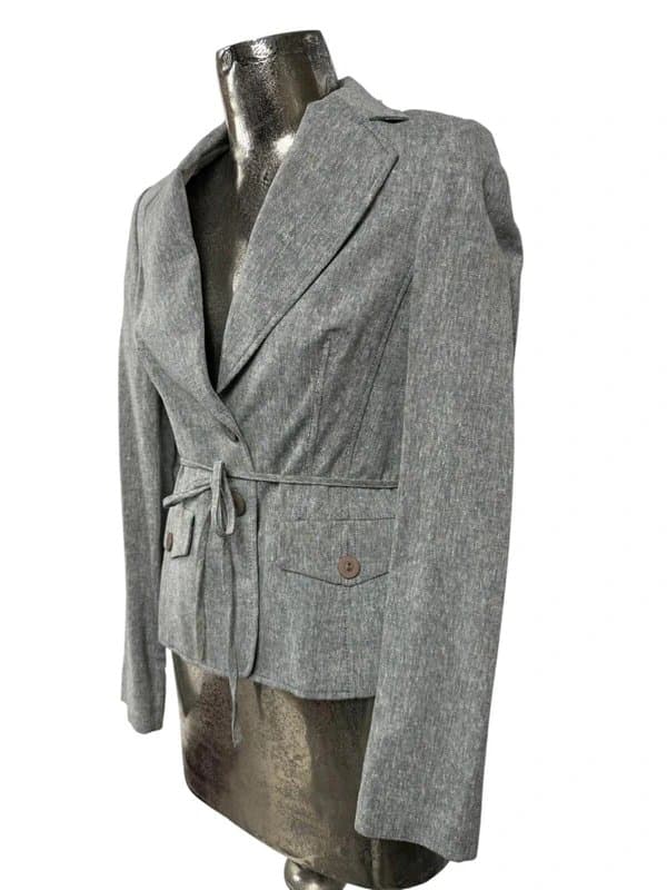 Florence + Fred Florence + Fred Linen Blazer Size 10 Women's Suit Jacket Grey NEW EU38 RRP £40*