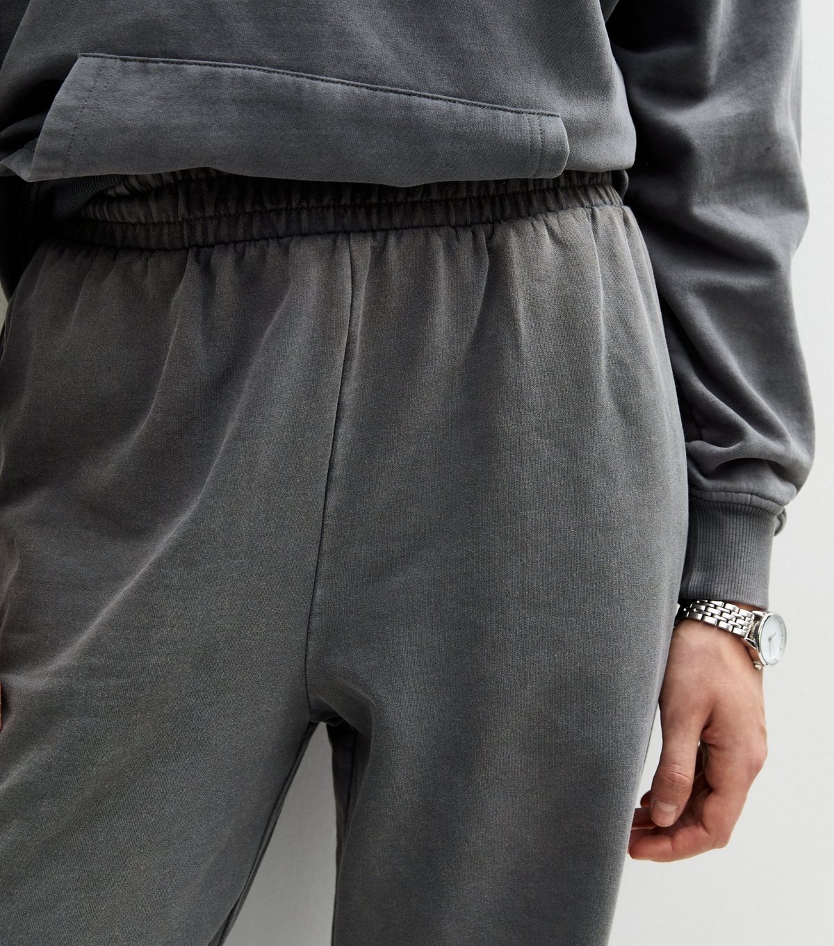 New Look Women's Grey Acid Wash Wide Leg Joggers New Look - 2