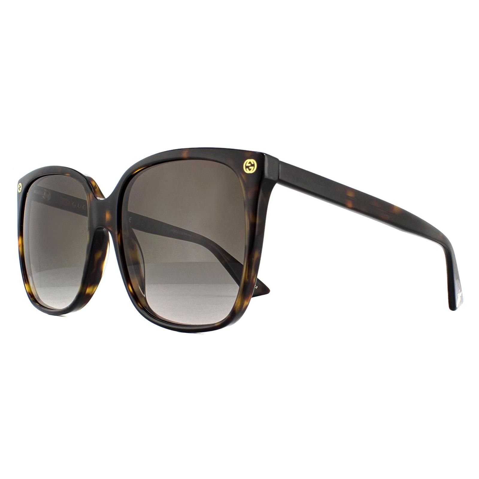 Gucci Gucci Women's Cat Eye Havana Grey Gradient Sunglasses in Brown - 2