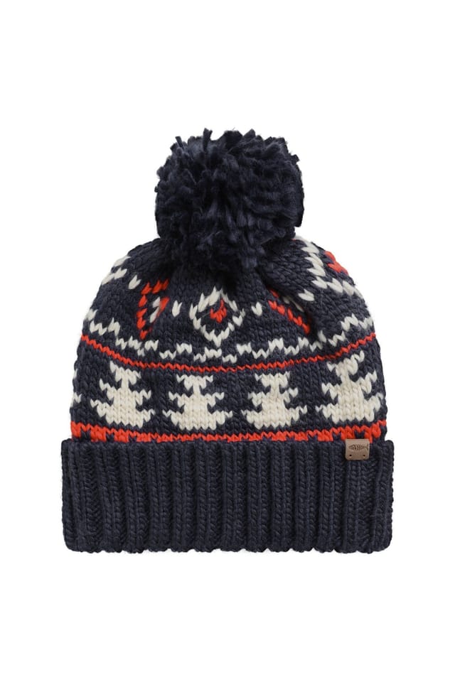 Weird Fish Weird Fish Men's Scotsdale Fair Isle Bobble Hat in Navy - 2