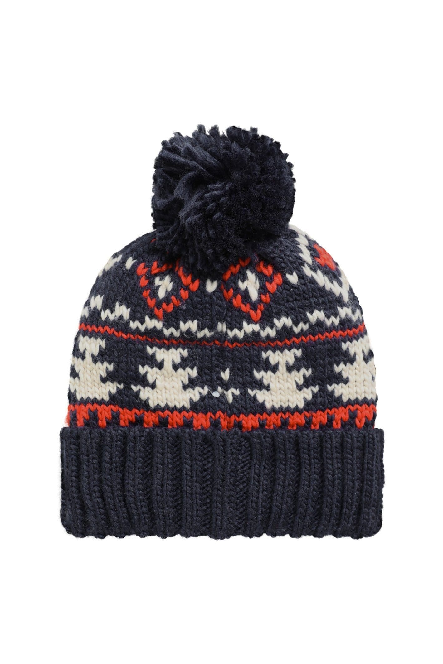 Weird Fish Weird Fish Men's Scotsdale Fair Isle Bobble Hat in Navy - 4