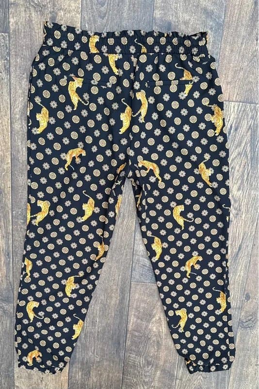 Zara RARE!Zara Tiger Harem Trousers Holiday Shopping Sightseeing Birthday Brunch Everyday Statement