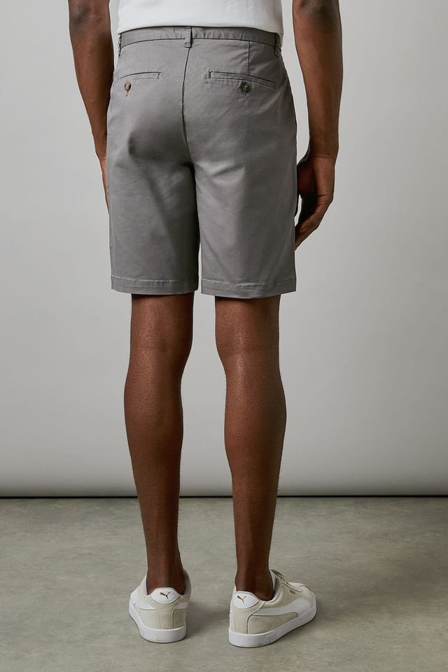 Burton Burton Men's Classic Chino Shorts in Mid Grey - 3