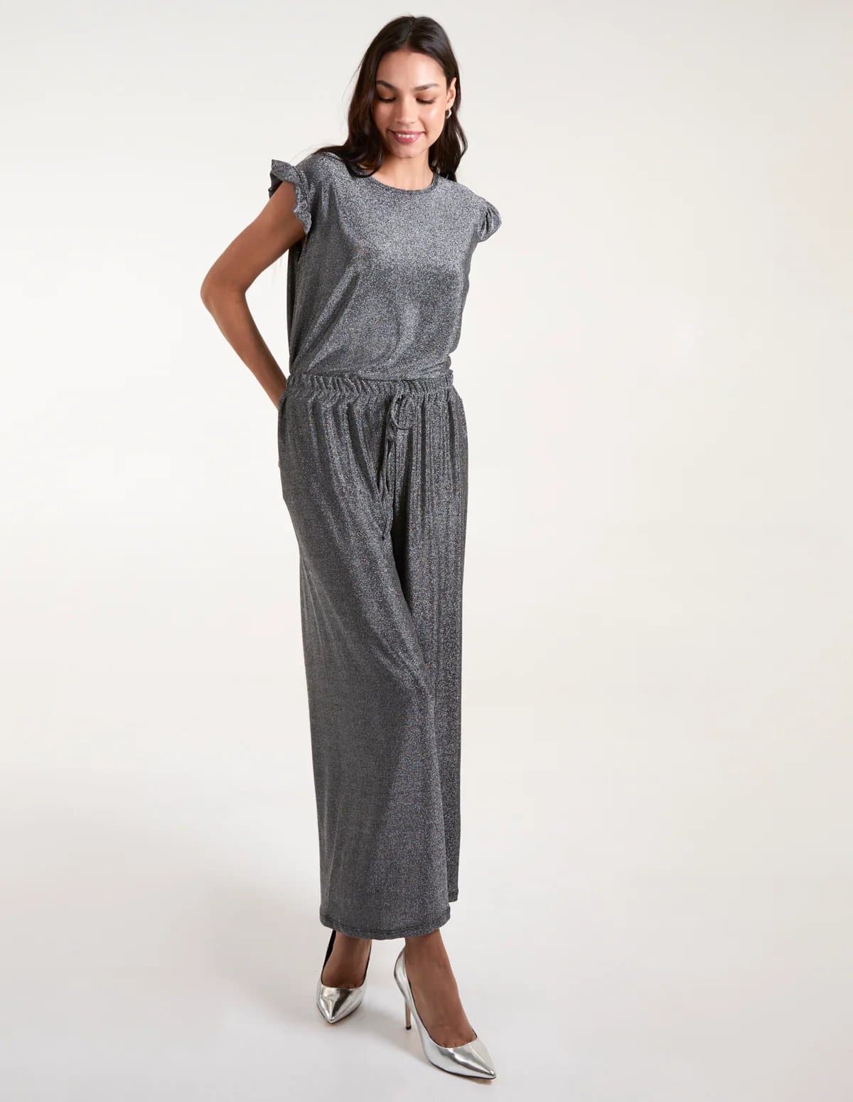 Blue Vanilla Metallic Trousers