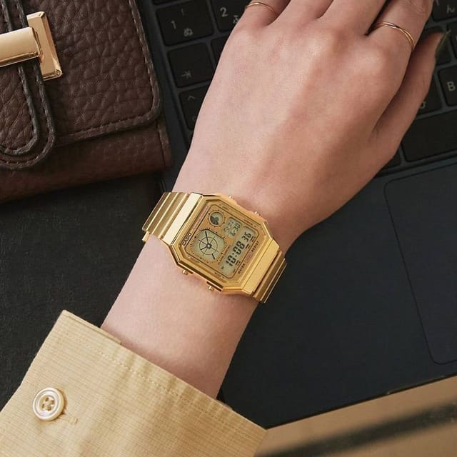 Casio Casio Men's A130WEG-9AEF Collection 41mm Quartz Watch in Gold - 3