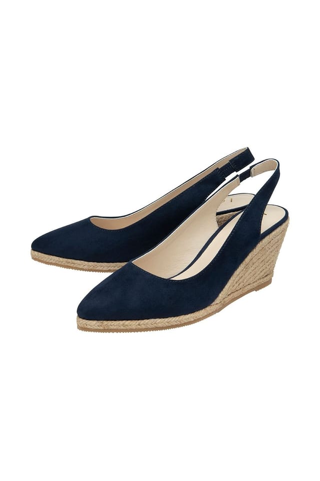 Lotus Lotus Women's 'Gigi' Microfibre Wedge Shoes in Navy - 2