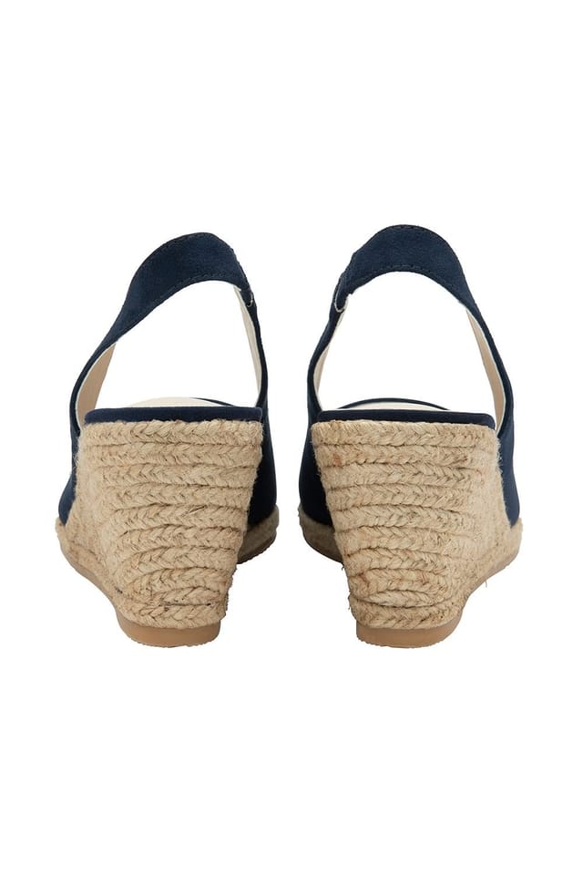 Lotus Lotus Women's 'Gigi' Microfibre Wedge Shoes in Navy - 3