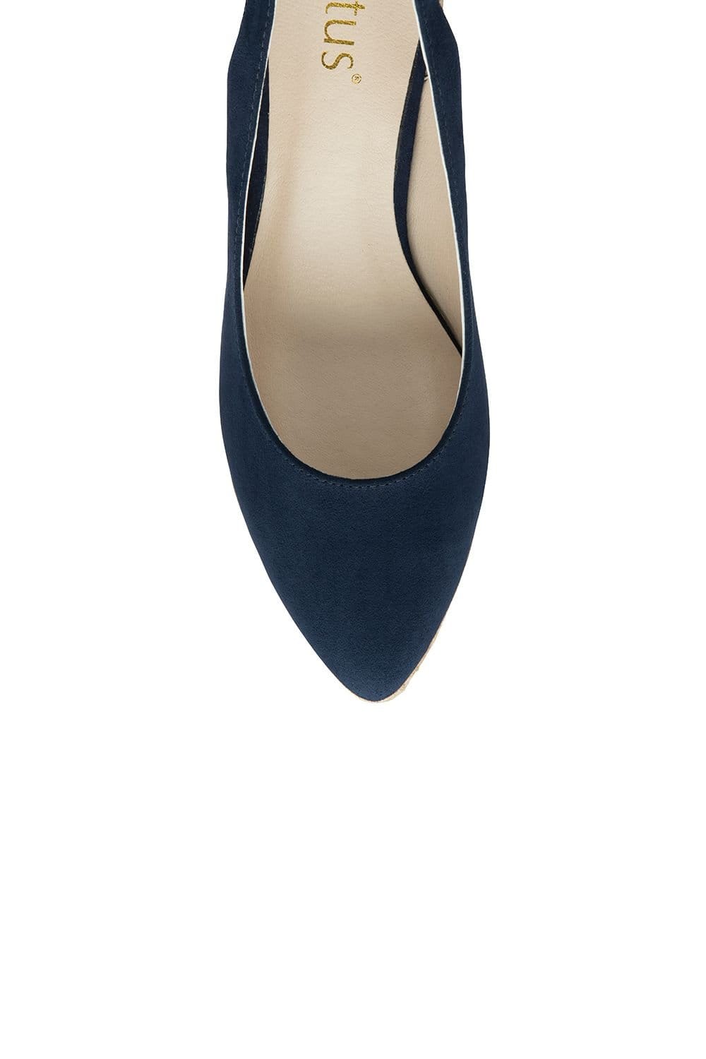 Lotus Lotus Women's 'Gigi' Microfibre Wedge Shoes in Navy - 4