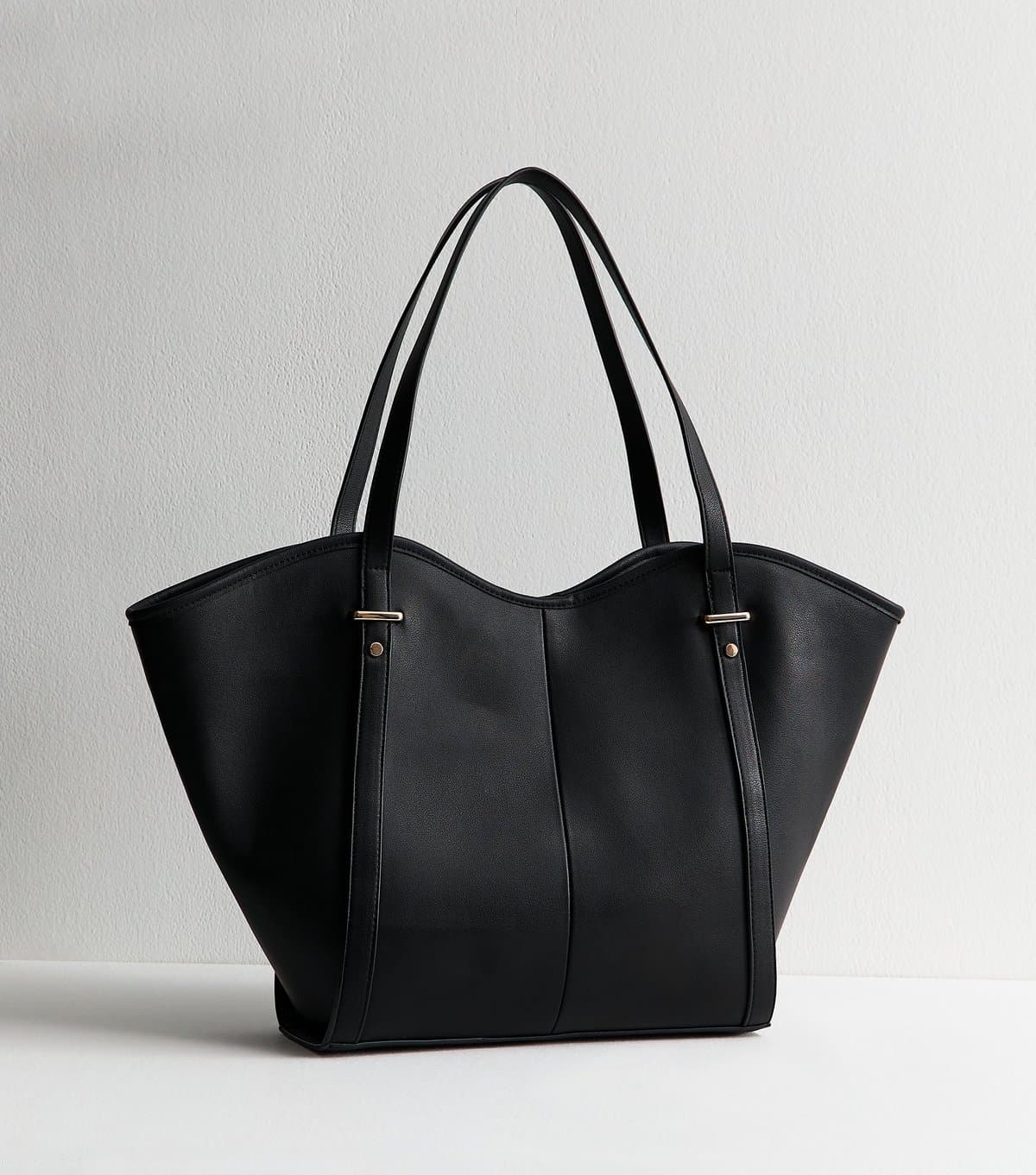 New Look New Look Black Faux Leather Winged Tote Bag