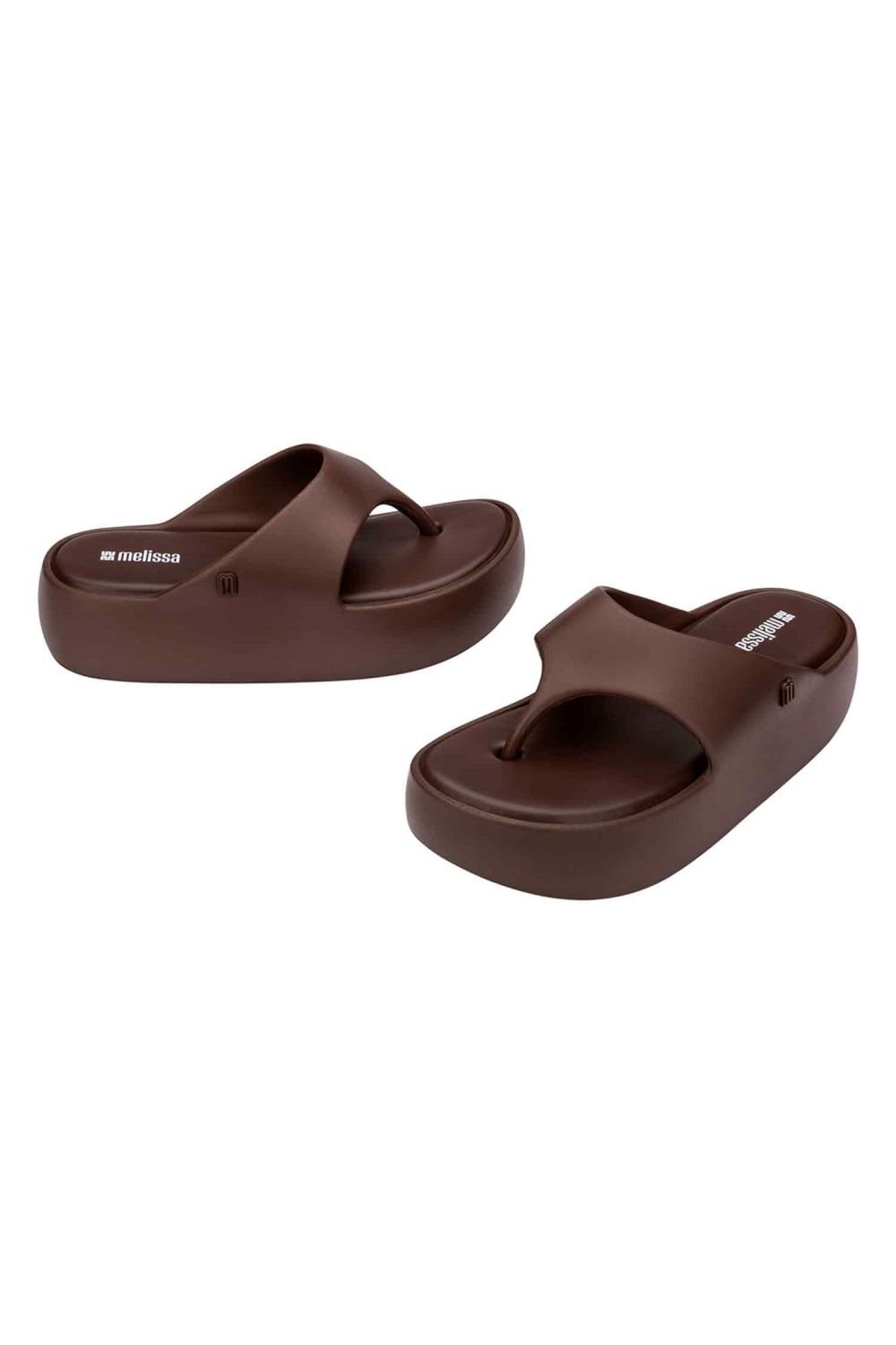 Melissa Shoes Melissa Shoes Women's Free Platform Thong Jelly Sliders in Bronze - 2