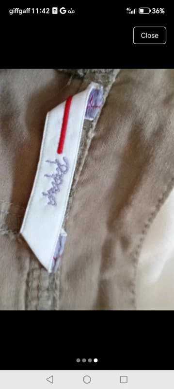 Papaya Ladies size 14 cotton khaki Browni  denim skirt winter p