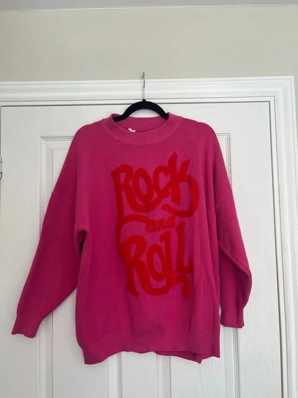 ASOS Moocci from asos pink and red contrast slogan jumper