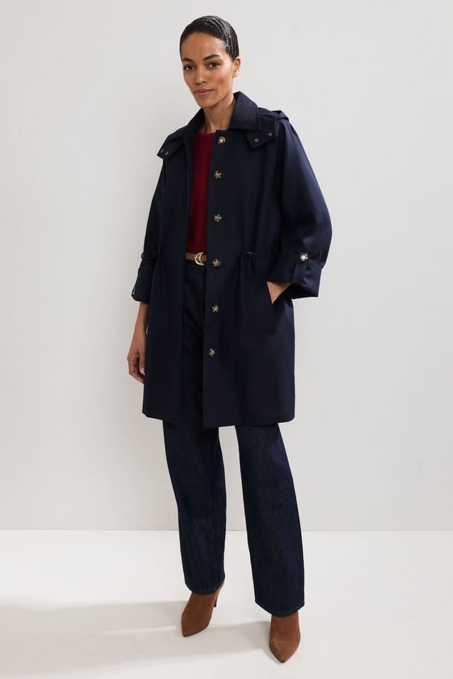 Phase Eight Phase Eight Women's Broddie Hooded Coat in Dark Navy - 3