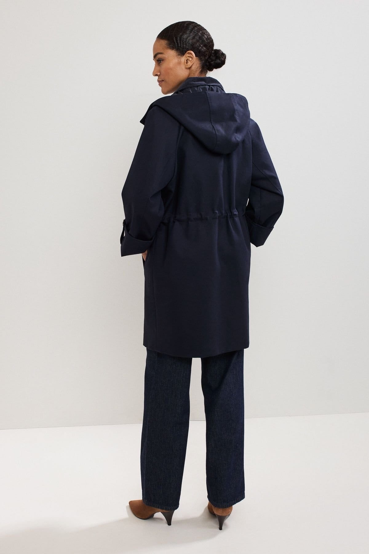 Phase Eight Phase Eight Women's Broddie Hooded Coat in Dark Navy - 4