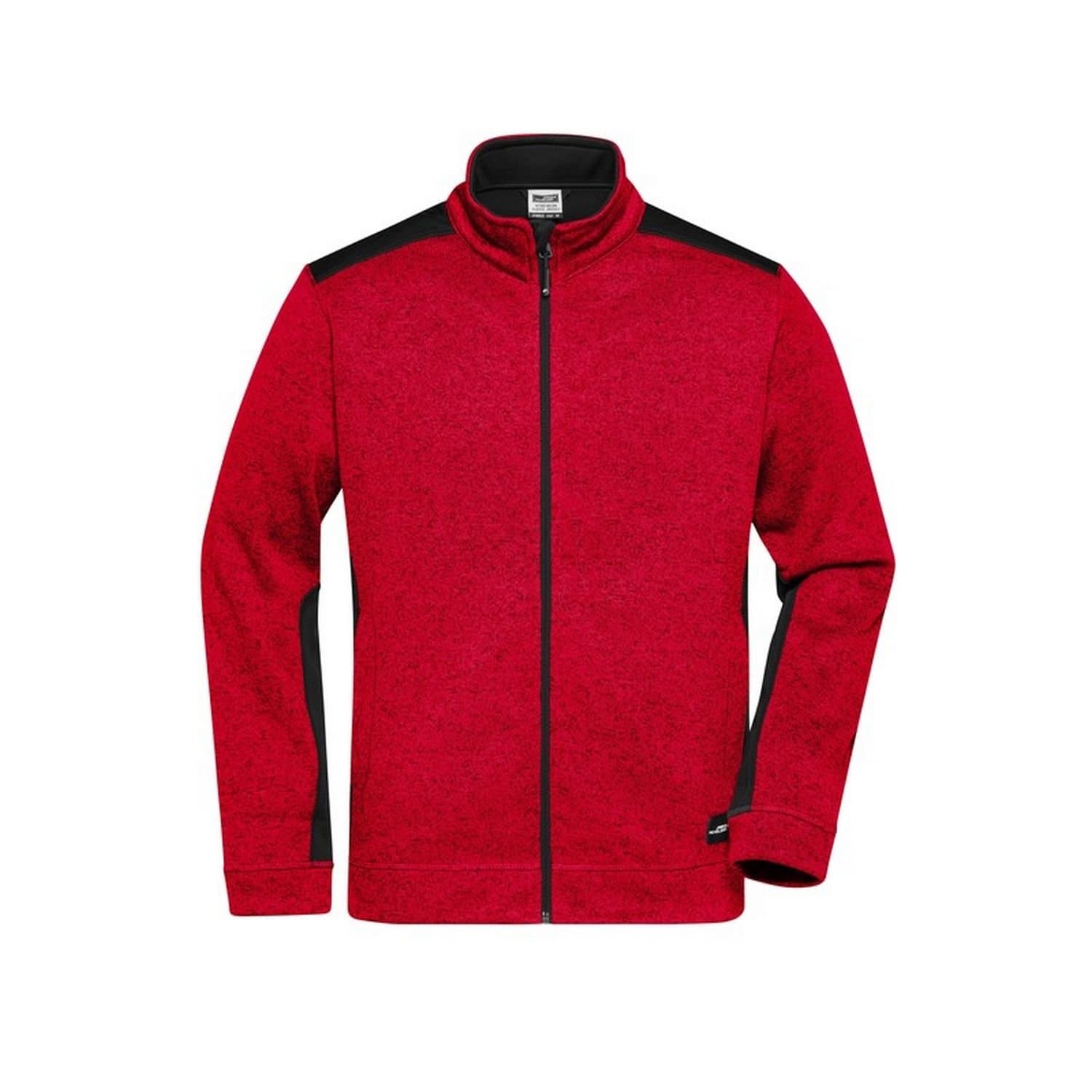 James and Nicholson James and Nicholson Men's Strong Knitted Work Fleece Jacket in Red