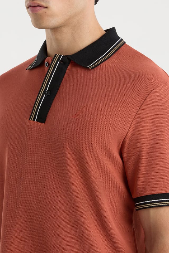 Nautica Nautica Men's Amado Polo Shirt in Terracotta - 3