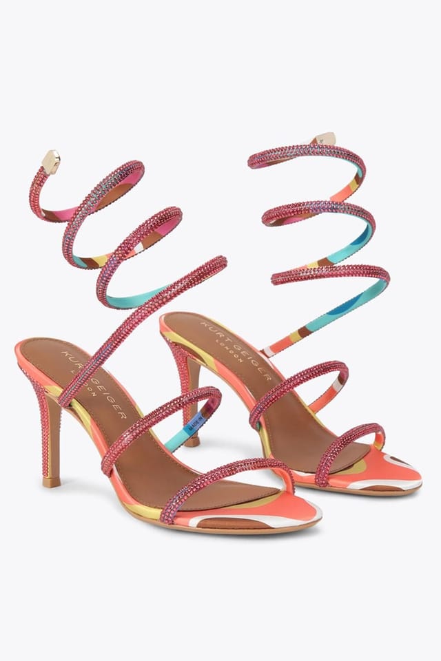 Kurt Geiger London Kurt Geiger London Women's 'Spiral Sandal' Fabric Heels - 2