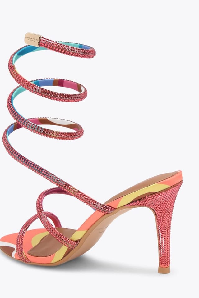 Kurt Geiger London Kurt Geiger London Women's 'Spiral Sandal' Fabric Heels - 3