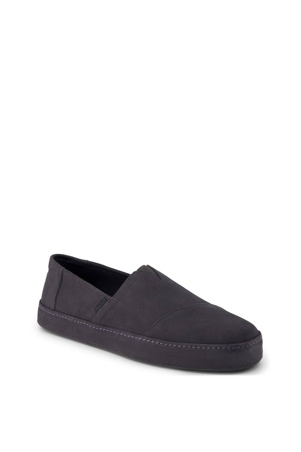 TOMS TOMS Men's Alpargata Premium Slip On Shoe in Dark Grey