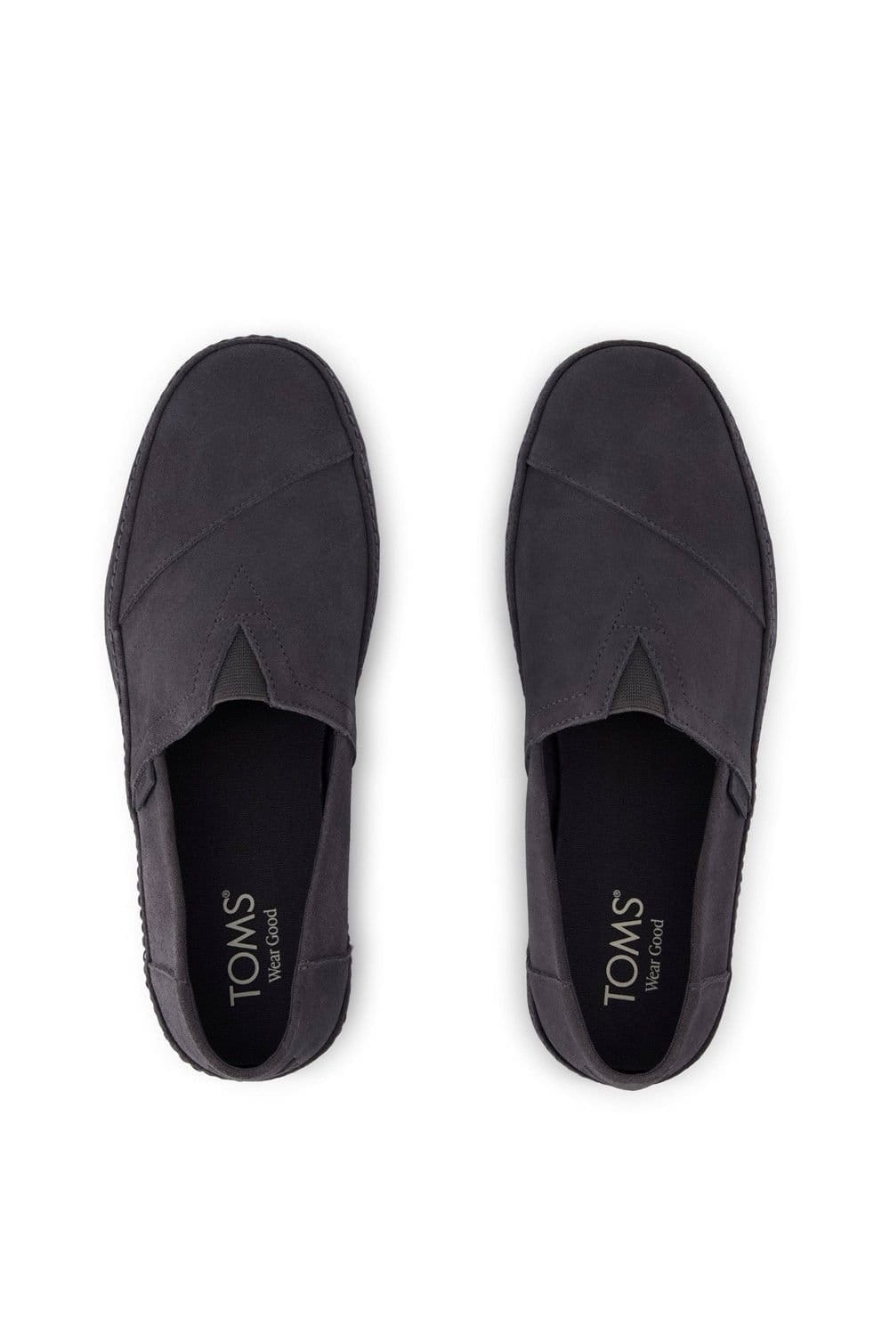 TOMS TOMS Men's Alpargata Premium Slip On Shoe in Dark Grey - 4