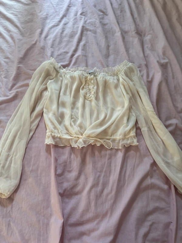 Bershka Bardot chiffon top