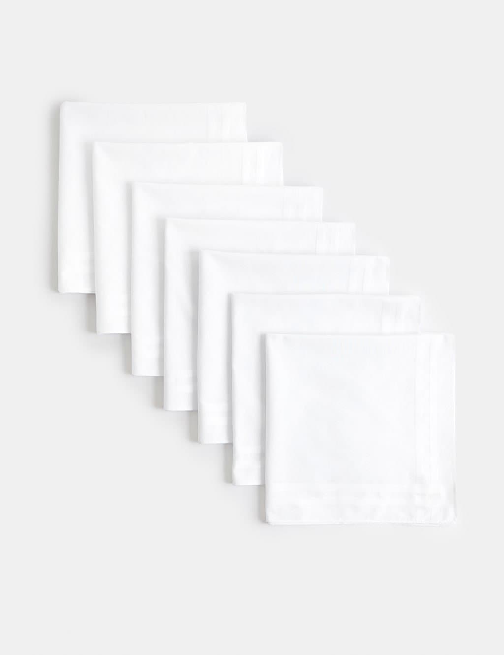 Marks & Spencer M&S 7pk Antibacterial Pure Cotton Handkerchiefs White