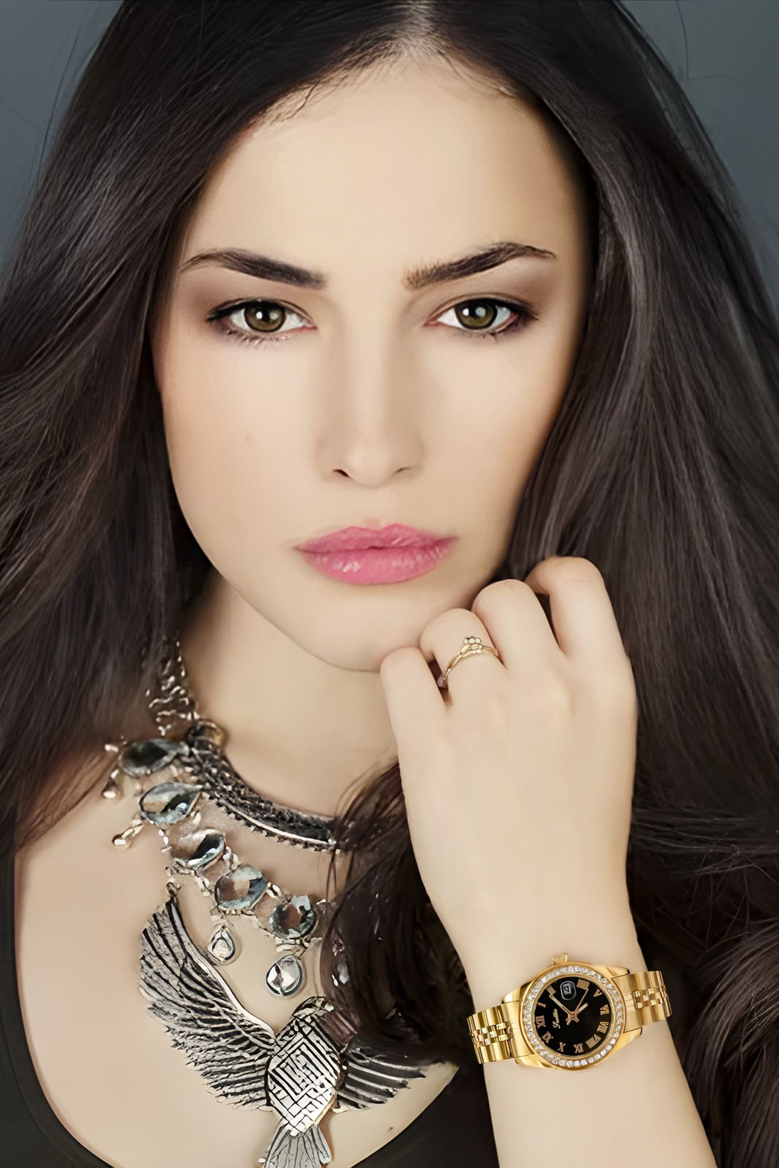 Emma Loves Diamonds Emma Loves Diamonds Women's Eterna Roma Watches Gold Pavé 18K Gold Plating Black Dial - 2