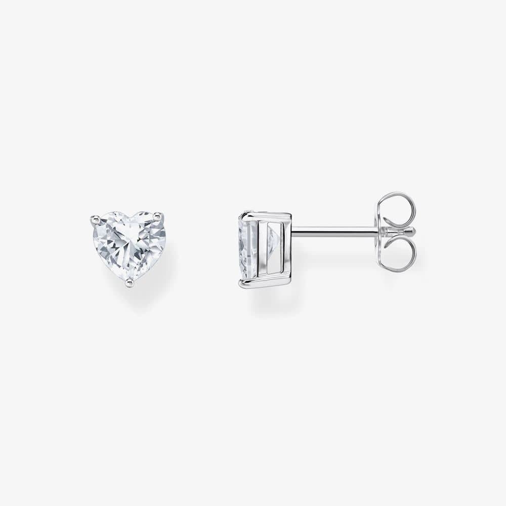 Thomas Sabo THOMAS SABO Women's Sterling Silver Heart Zirconia Stud Earrings H2306-051-14