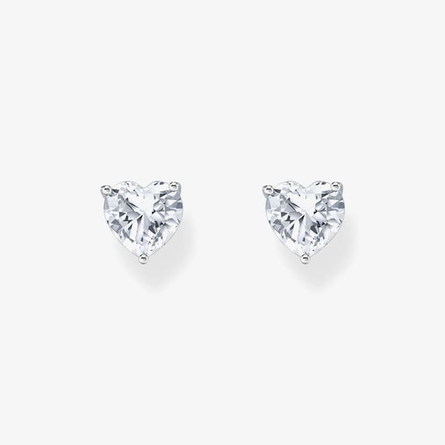Thomas Sabo THOMAS SABO Women's Sterling Silver Heart Zirconia Stud Earrings H2306-051-14 - 2