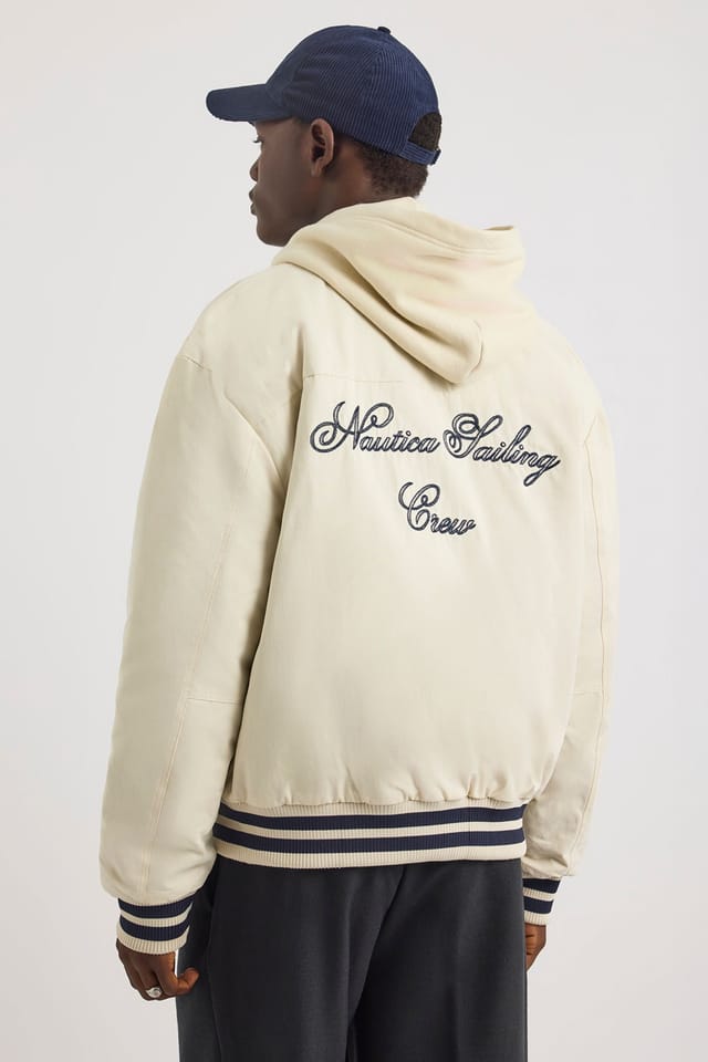 Nautica Nautica Men's Dreman Letterman Jacket in Ivory - 2