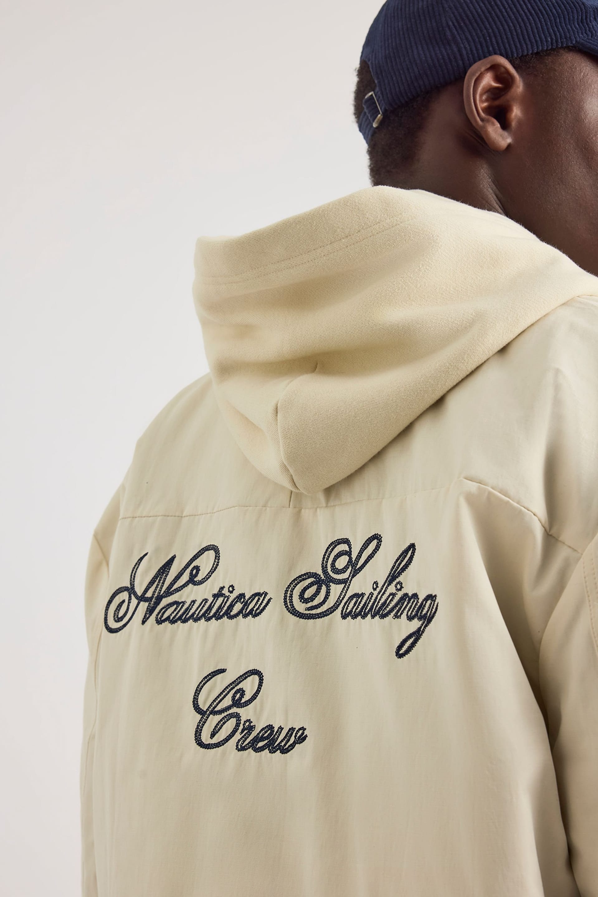 Nautica Nautica Men's Dreman Letterman Jacket in Ivory - 4