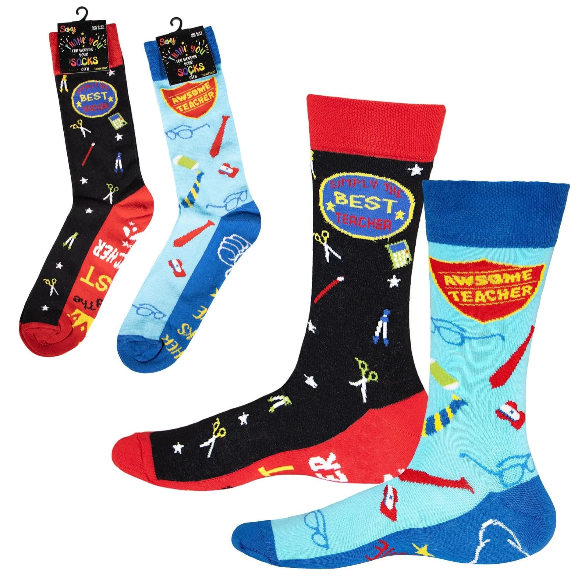 Public Dealz Public Dealz Men's Pack Teacher Cotton Socks Pack of 2