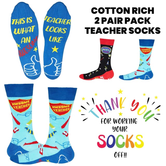 Public Dealz Public Dealz Men's Pack Teacher Cotton Socks Pack of 2 - 2