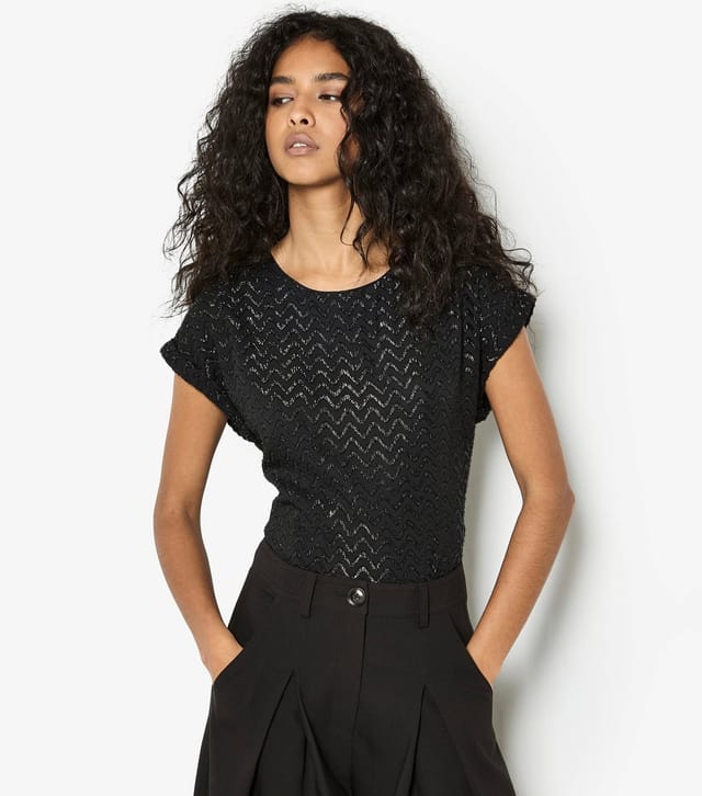 Apricot Women's Black Jacquard Grow On T-Shirt Apricot New Look - 2