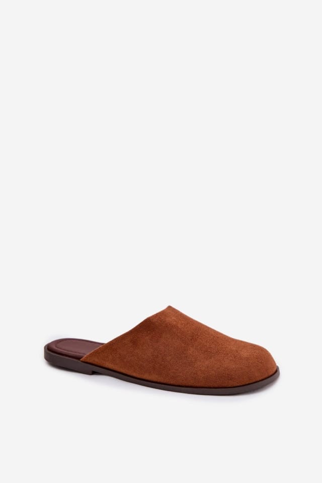 Love Lace Love Lace Women's Classic Suede Flat Slippers with Covered Rounded Toe Everyday in Brown - 2