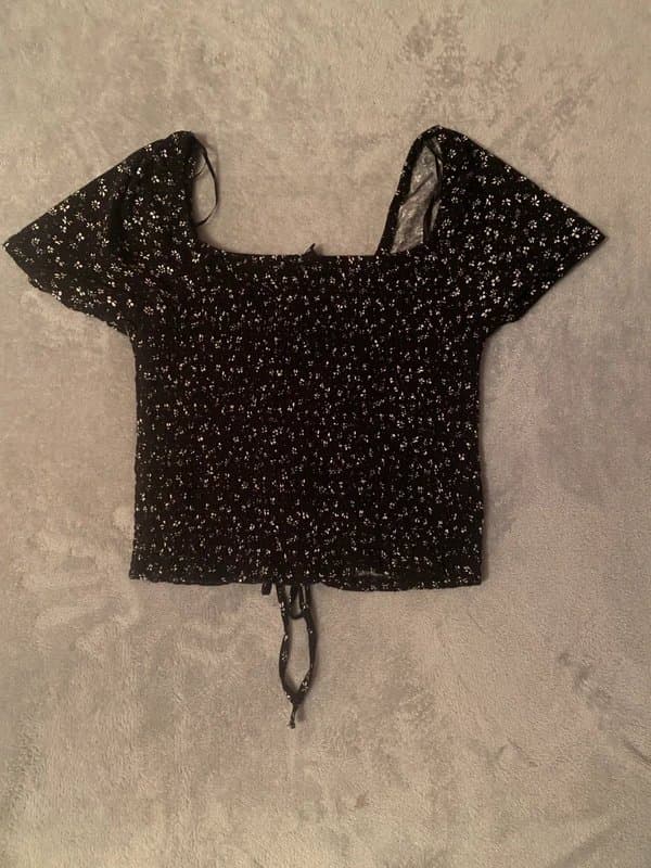 New Look New Look Size 16 Floral Ruched Crop Top
