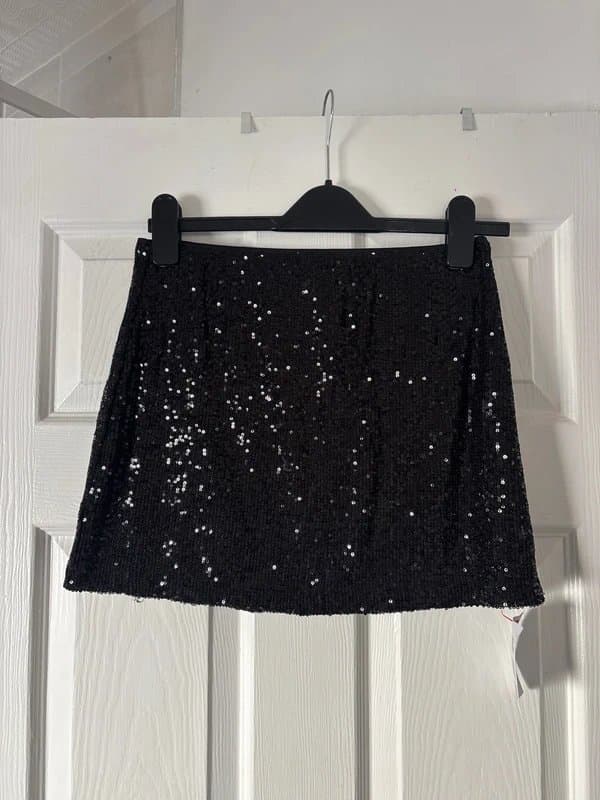 ASOS Design Sequin mini skirt.
