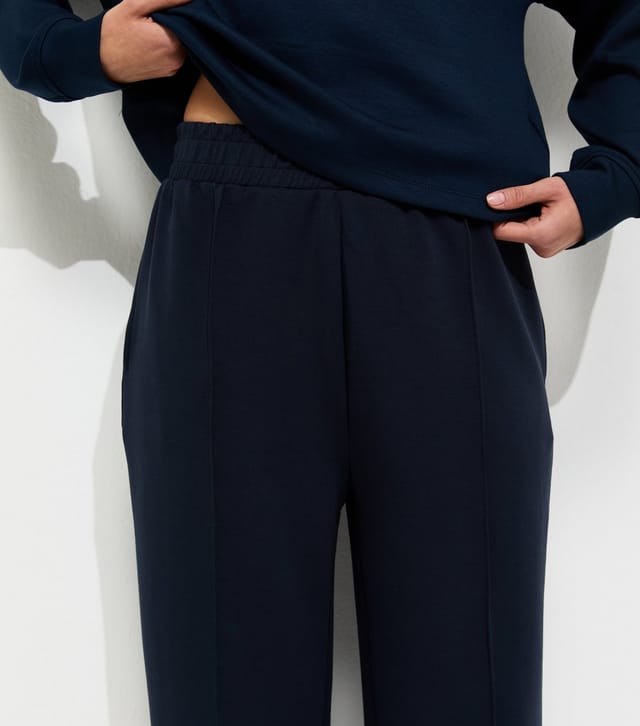 New Look Women's Premium Navy Elasticated Waist Wide Leg Joggers New Look - 3