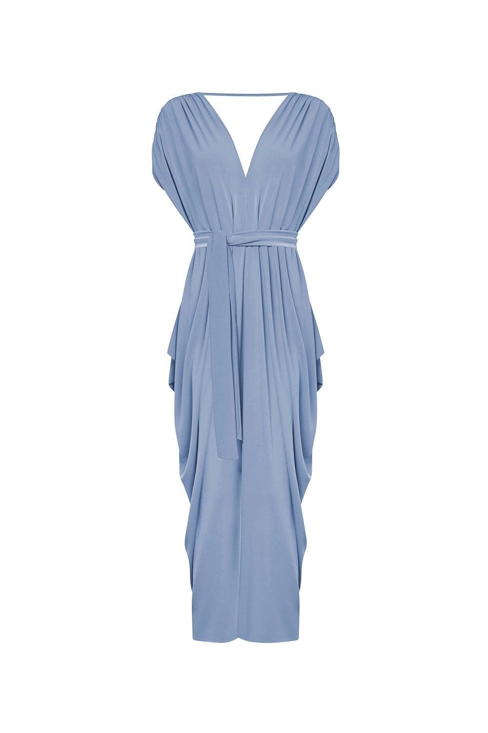 James Lakeland James Lakeland Women's Pale Blue Draped Midi Dress - 4