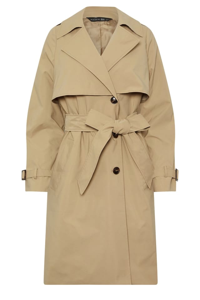 PixieGirl PixieGirl Women's Petite Trench Coat in Natural - 2