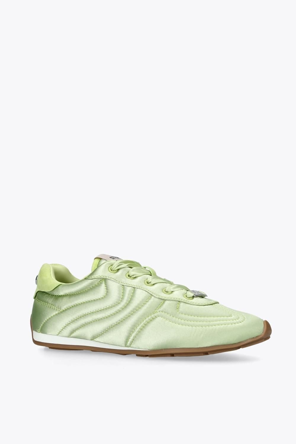 Steve Madden STEVE MADDEN Women's 'Abbi Green Satin' Satin Trainers in Bright Green - 4