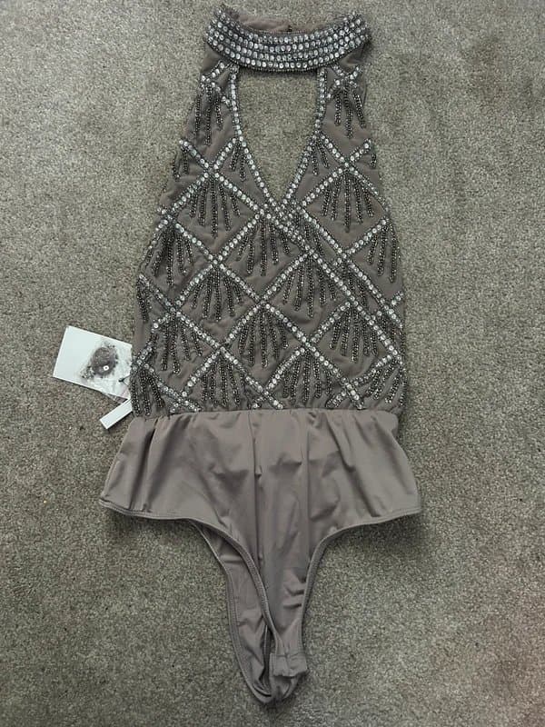ASOS Asos embellished/ sequin bodysuit 6