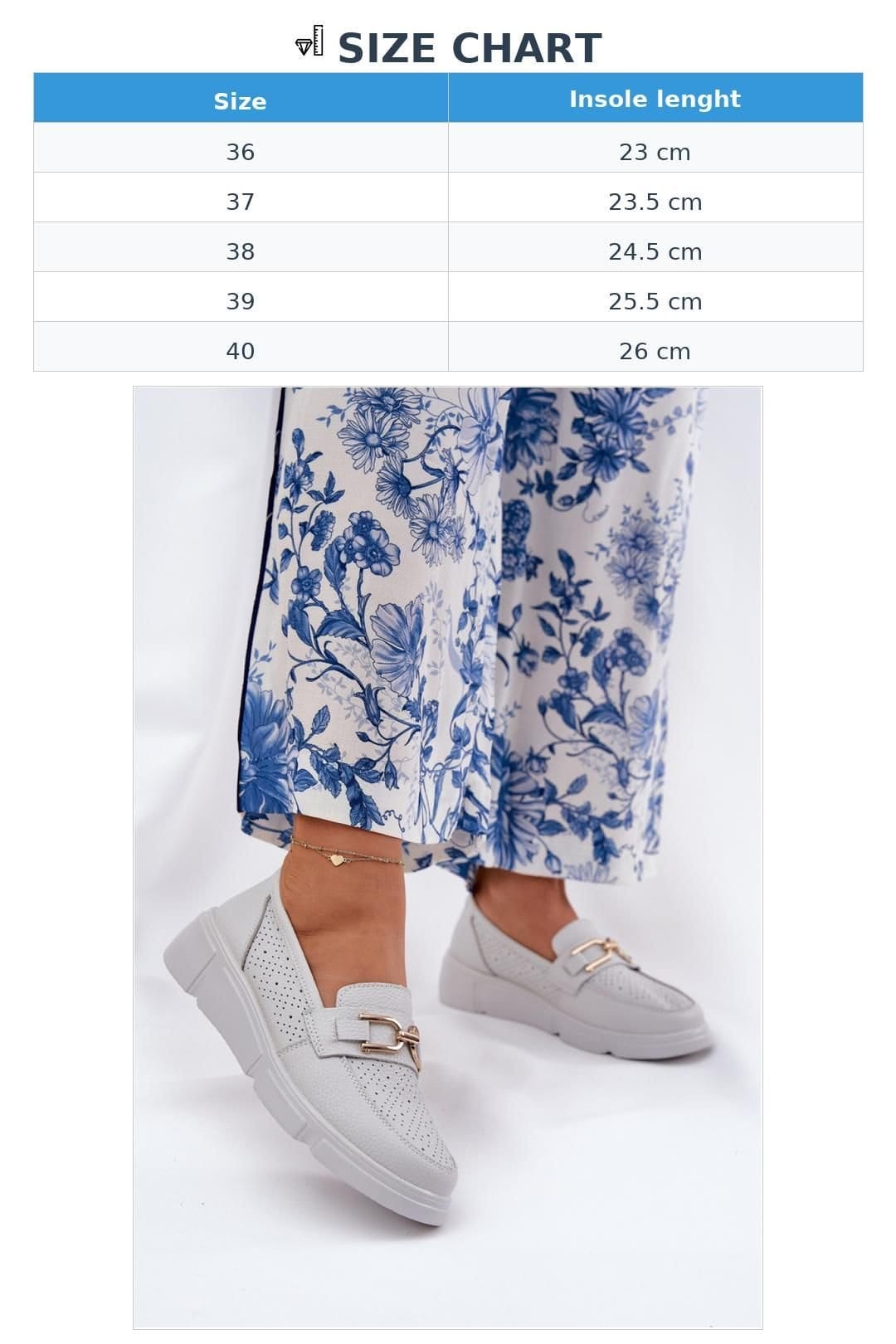 Love Lace Love Lace Women's Natural Moccasins with Gold Ornament Wedge Comfort in Light Grey - 4