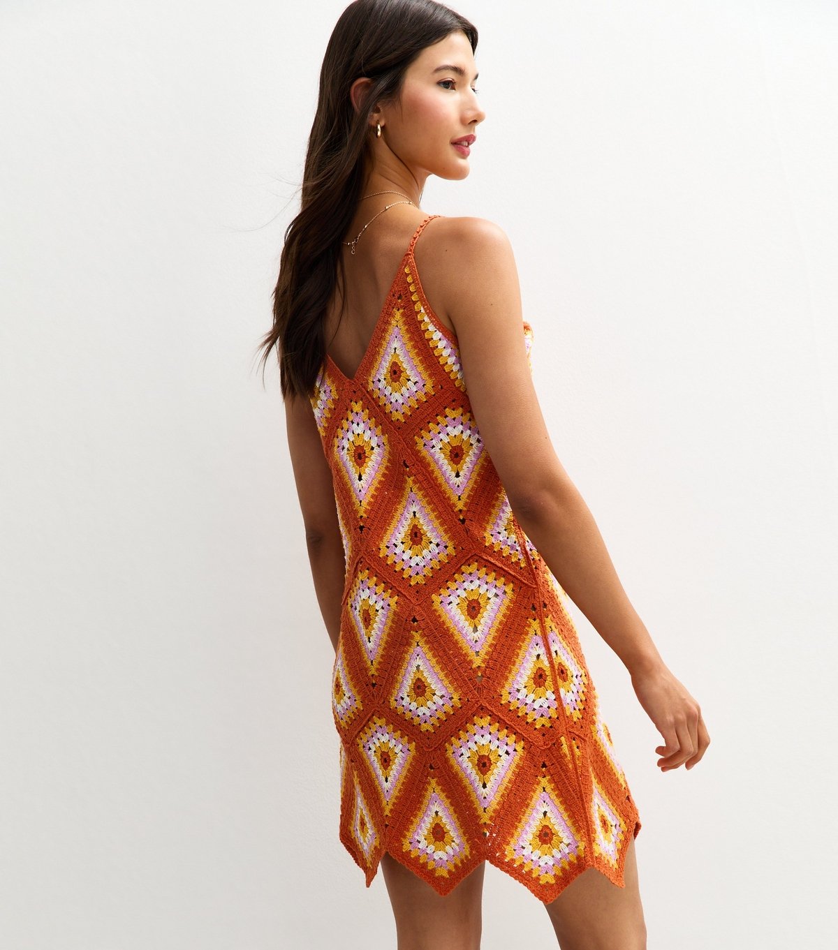 Sunshine Soul Women's Multicoloured Crochet Strappy Mini Dress Sunshine Soul New Look - 4