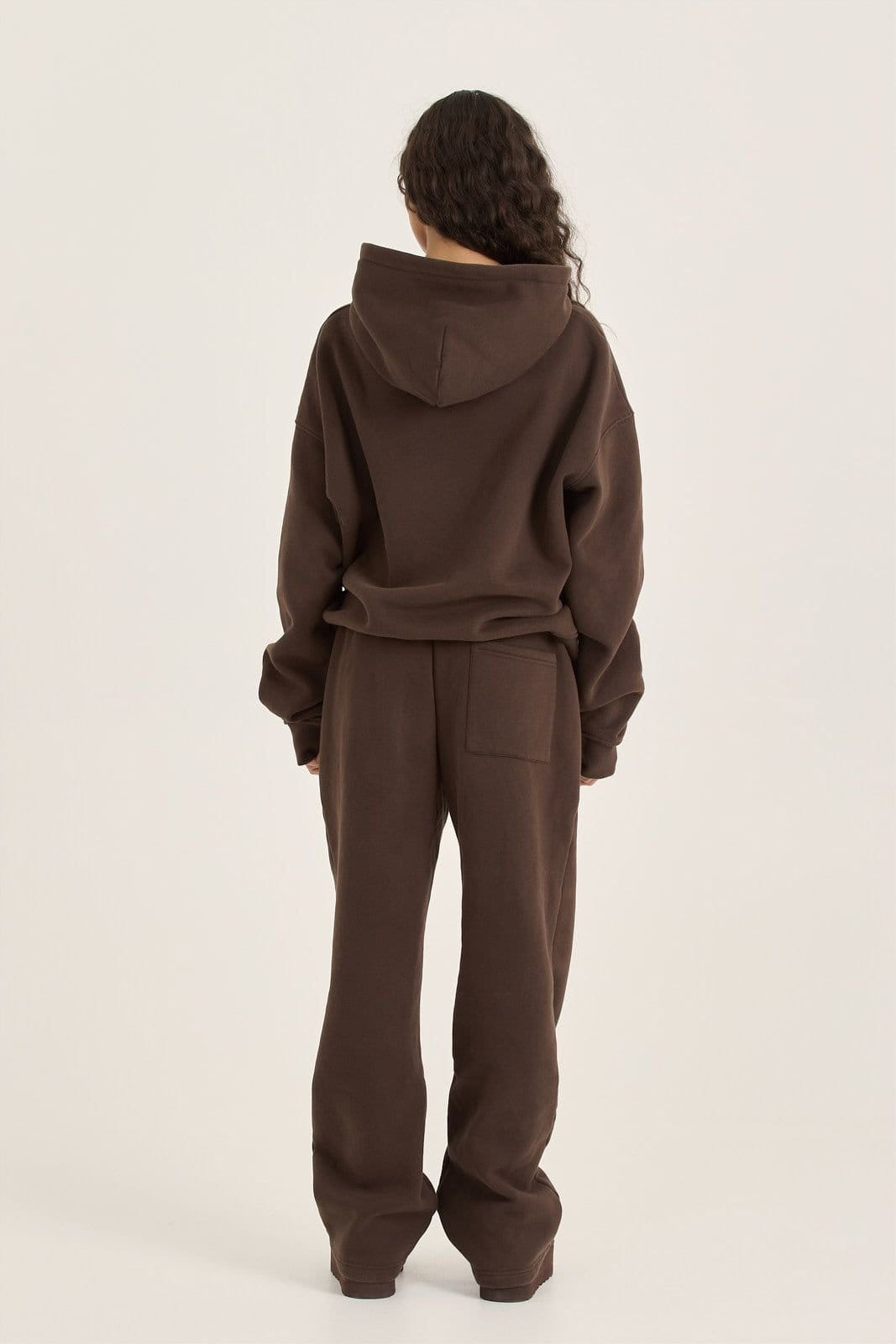Loom Archives Loom Archives Women's LOOM Applique Washed Straight Leg Jogger in Chocolate - 4