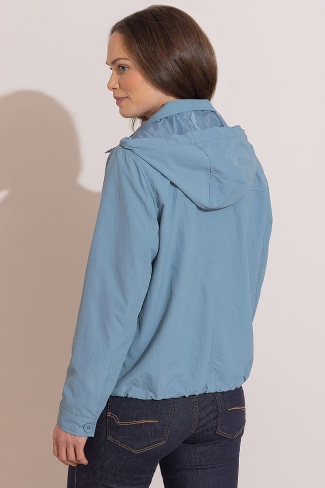Klass. Klass. Women's Hooded Lightweight Jacket in Blue - 3