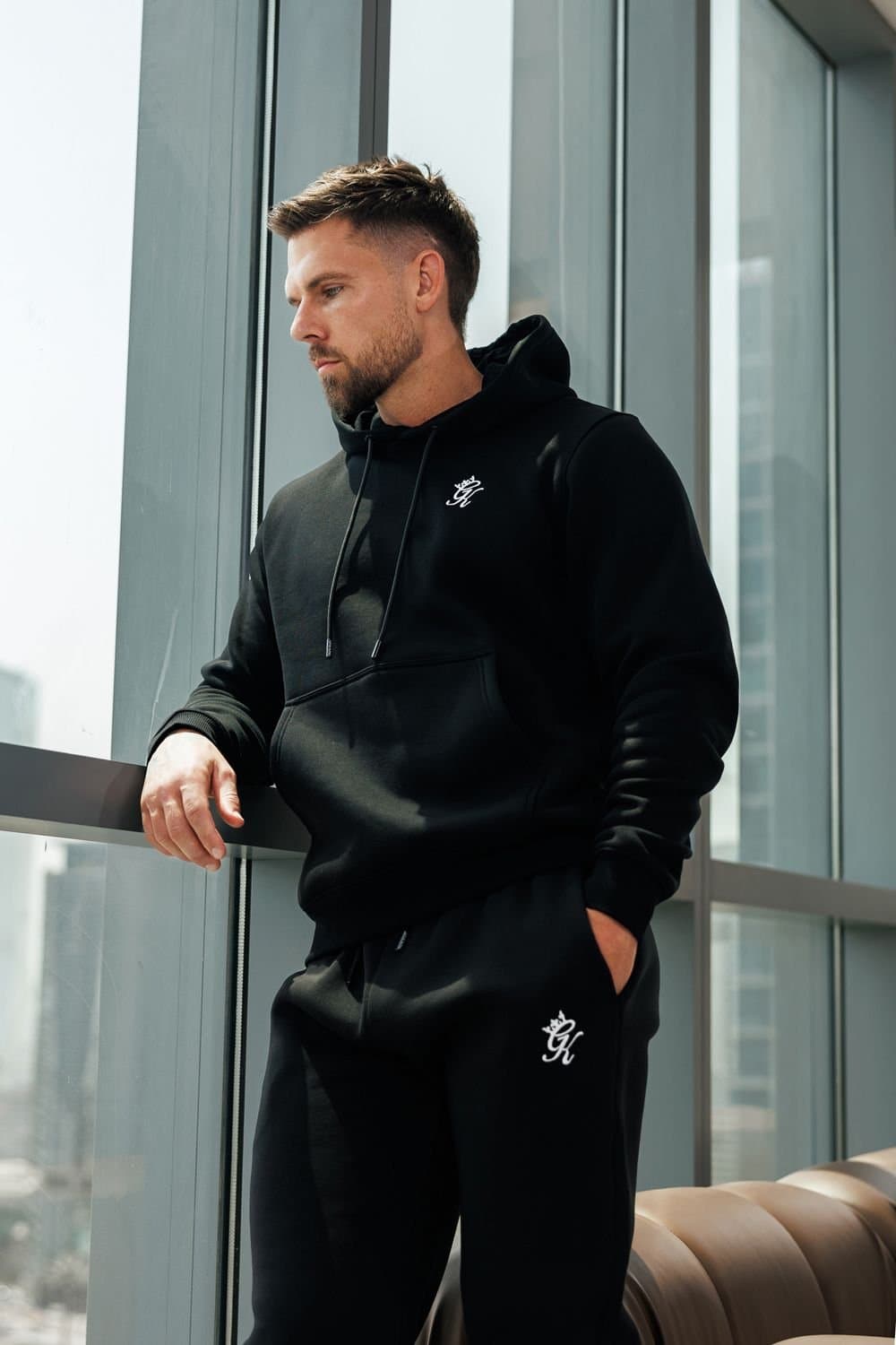 Gym King GYM KING Men's Fundamental Fleece Hood Black