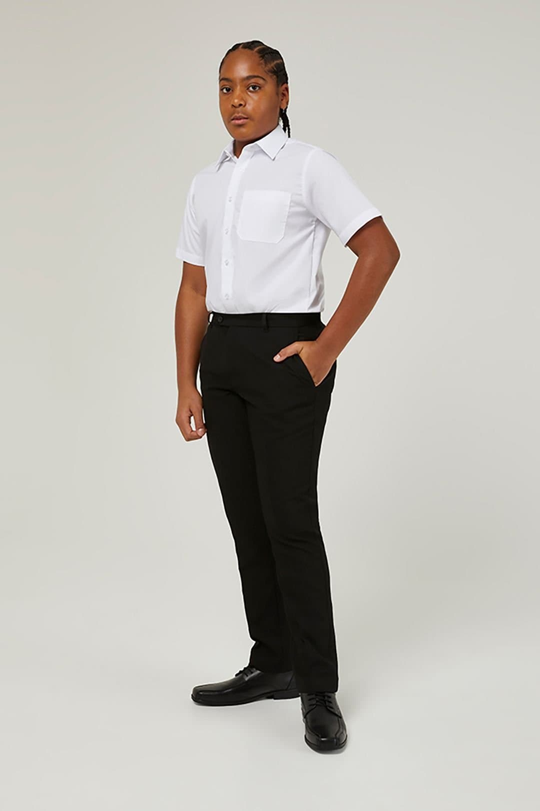 TRUTEX TRUTEX Men's Black Sturdy Fit Trouser
