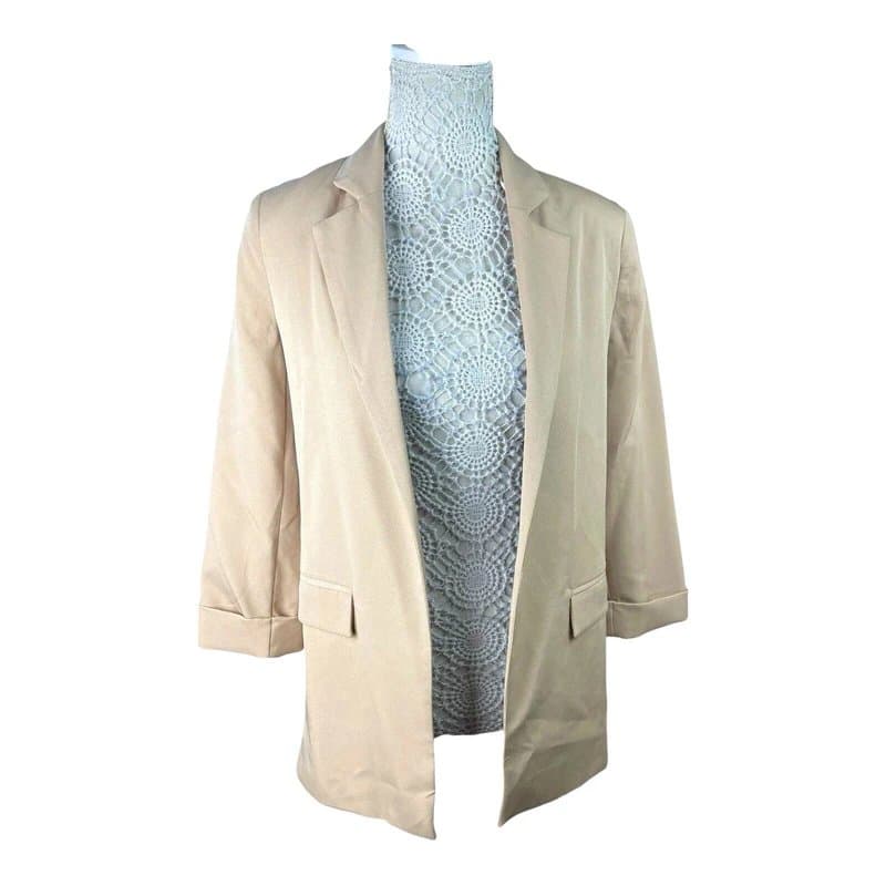 New Look New Look Blazer Jacket Camel Relaxed Fit Shoulder Pads Women’s UK Size 6